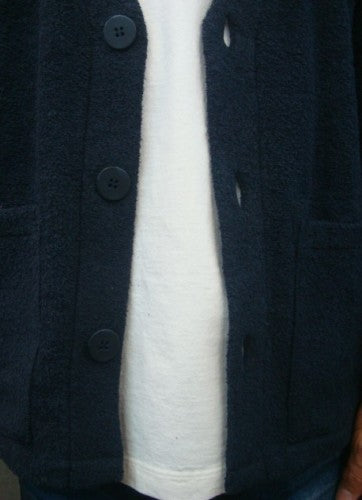 両面パイルカーディガン 125-592（カラー：NAVY）