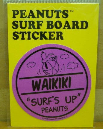 スヌーピー（SNOOPY）PEANUTS SURF BOARD STICKER（ピーナッツサーフボードステッカー） SNP-19007・・実物は、もう少し濃い目の色です！