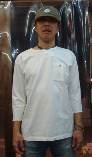 9分袖PKT TEE 123-519（カラー：WHITE）