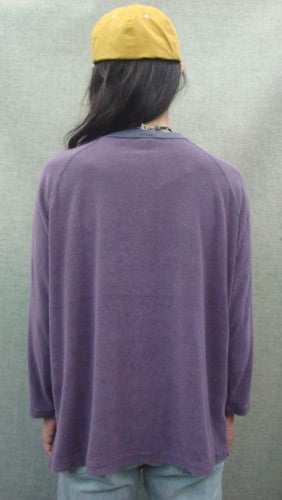 パイルラグランカットソー 125-593（カラー：PURPLE）