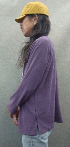 パイルラグランカットソー 125-593（カラー：PURPLE）