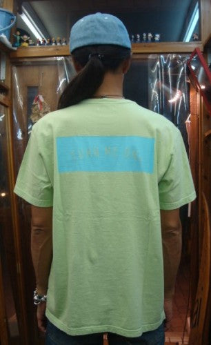 ポケット S/S TEE『BOXロゴバックプリント』 121-428（カラー：LIME GREEN）サイズ：M（日本サイズ）