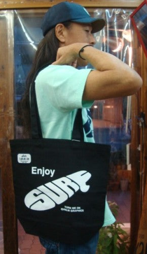PGコラボ オーガニックトートバッグENJOY SURF 522-262（カラー：BLACK）