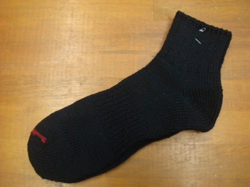 LOW SOCKS スラブネップ MENS 106504　カラー：Black（サイズは25-27cmのワンサイズ）