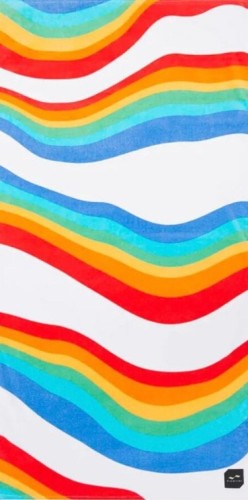 SLOWTIDE（スロータイド）BEACH TOWEL（ビーチタオル）STRP014 ROYGBIV BEACH TOWEL- WHITE（ロイジービブビーチタオルホワイト）