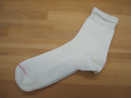 オーガニック平編み2段切り替 LADIES 20380　カラー：Off White（サイズは23-25cmのワンサイズ）
