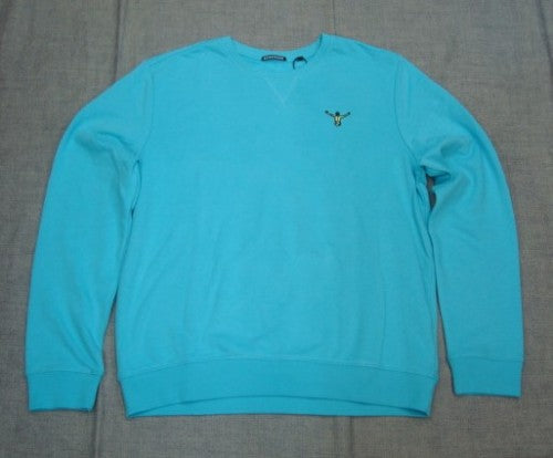MEN SWEAT SHIRT 00015802（カラー：15-4720 RIVER BLUE）・・実物はもう少しトーン低い綺麗なブルーです！