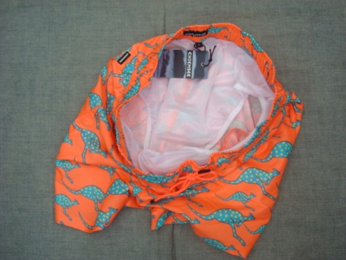 MEN SWIM SHORTS 00015747（カラー：2150 ORANGE/TURQ AOP）