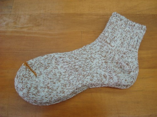 LOW SOCKS スラブネップ LADIES 206504　カラー：杢 Brown（サイズは23-25cmのワンサイズ）