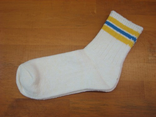 スラブネップ3本ライン MENS 106503（カラー：Yellow×Blue）（サイズは25-27cmのワンサイズ）