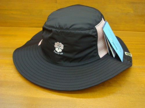 LADIES UV CUT STRETCH SURF HAT WIDE TYPE（カラー：BLACK）サイズ：57cmのワンサイズ
