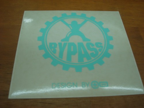 BYPASS ステッカー（カラー：ミントグリーン）９Ｘ９．６ｃｍ