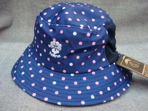 LADIES STRETCH DOT SURF HAT（カラー：NAVY）サイズ：57cmのワンサイズ
