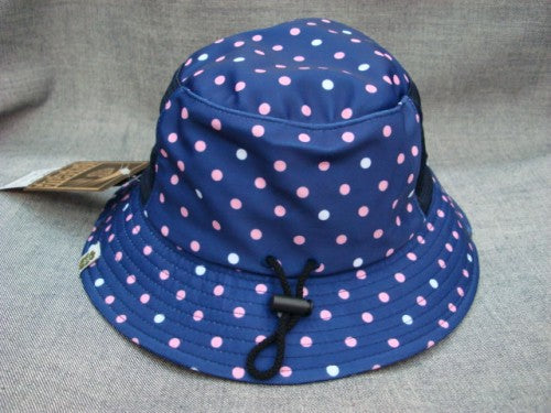 LADIES STRETCH DOT SURF HAT（カラー：NAVY）サイズ：57cmのワンサイズ