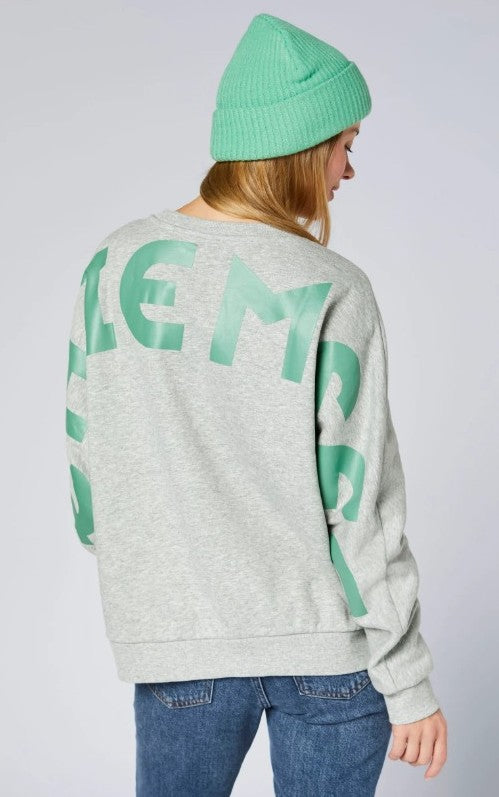 WOMEN SWEATSHIRT 00017352（カラー：17-4402M NEUTRAL GRAY MELANGE）サイズ：L（レディースEUサイズ）