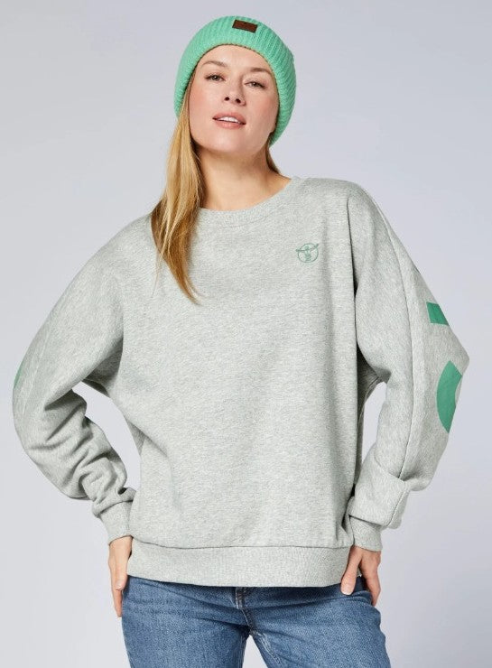 WOMEN SWEATSHIRT 00017352（カラー：17-4402M NEUTRAL GRAY MELANGE）サイズ：L（レディースEUサイズ）