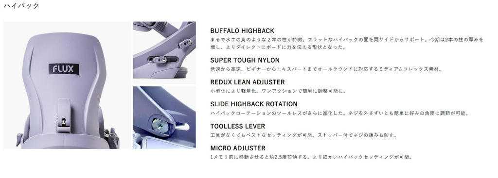 FLUX BINDINGS（フラックスバインディング）CV（シーブイ）Mサイズ　カラー：BLACK
