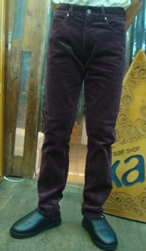 ストレッチコーデュロイ 5POCKETパンツ 222-154（カラー：BURGUNDY）