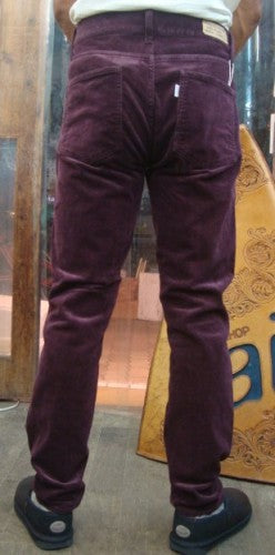 ストレッチコーデュロイ 5POCKETパンツ 222-154（カラー：BURGUNDY）