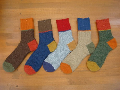 切替タムウールソックス LADIES 219811（サイズは23-25cmのワンサイズ）