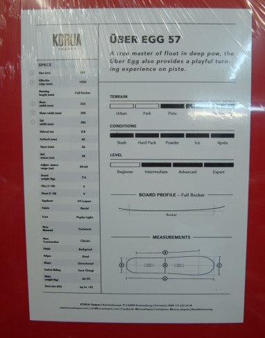 KORUA SHAPES SNOWBOARD（コルアシェイプススノーボード）?BEREGG（ウーバーエッグ）157cm・・店頭のみの販売！　販売価格￥９４６００（税込）・・在庫１点有