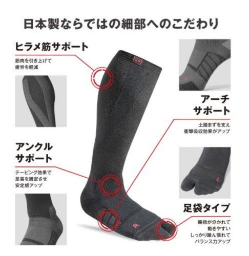 DEELUXE(ディーラックス) THERMO SOCKS EVO TABI(サーモソックスエヴォタビ)　カラー：BLACK