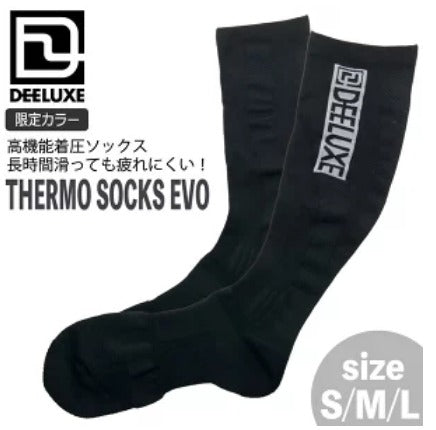 限定カラー DEELUXE(ディーラックス) THERMO SOCKS EVO ＋(サーモソックスエヴォプラス)　カラー：BLACK