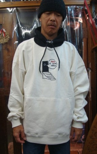 FX20-602 Mark Gonzales(マーク・ゴンザレス)  x FLATLUX - Love Hoodie（カラー：oatmeal）サイズ：L（日本サイズ）コラボレーション商品