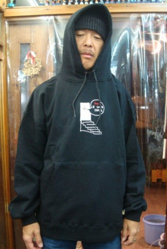 FX20-602 Mark Gonzales(マーク・ゴンザレス)  x FLATLUX - Love Hoodie（カラー：black）サイズ：L（日本サイズ）コラボレーション商品