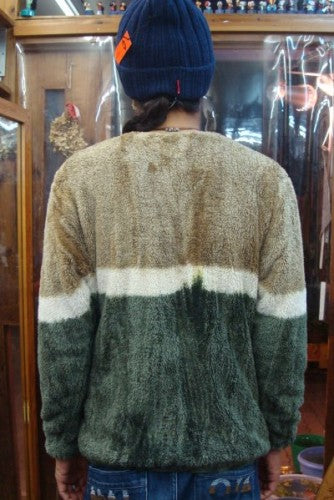 タイダイ染めフリースカーディガン 120-414（カラー：CAMEL/KHAKI）