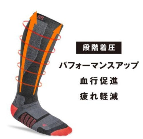 2022/2023モデル限定カラー DEELUXE(ディーラックス) THERMO SOCKS EVO ＋(サーモソックスエヴォプラス)　カラー：RED