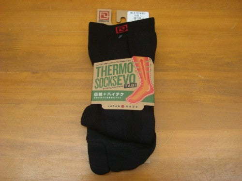 DEELUXE(ディーラックス) THERMO SOCKS EVO TABI(サーモソックスエヴォタビ)　カラー：BLACK