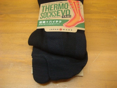 DEELUXE(ディーラックス) THERMO SOCKS EVO TABI(サーモソックスエヴォタビ)　カラー：BLACK