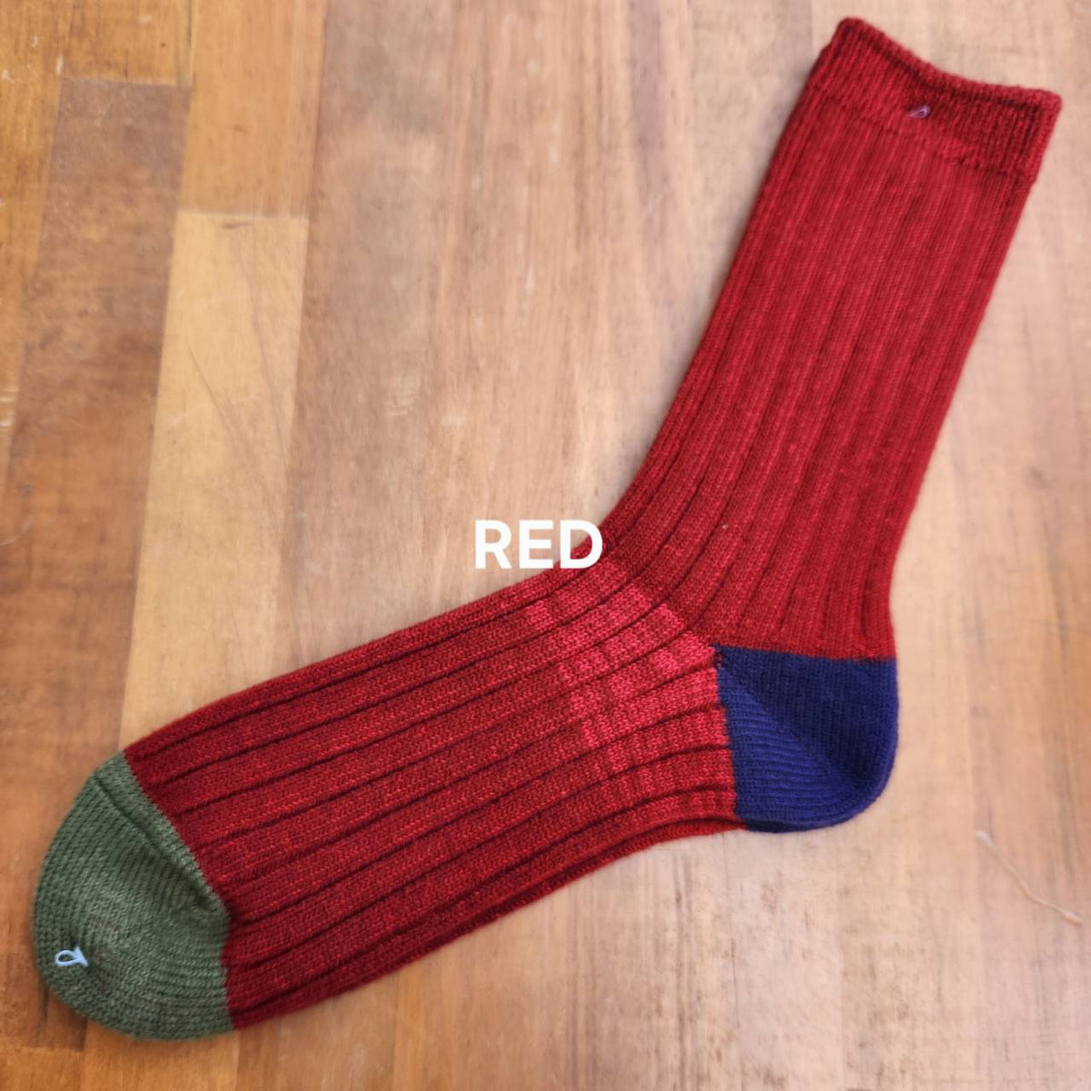ウールリブ踵つま先切り替え MENS 11680（サイズは25-27cmのワンサイズ）