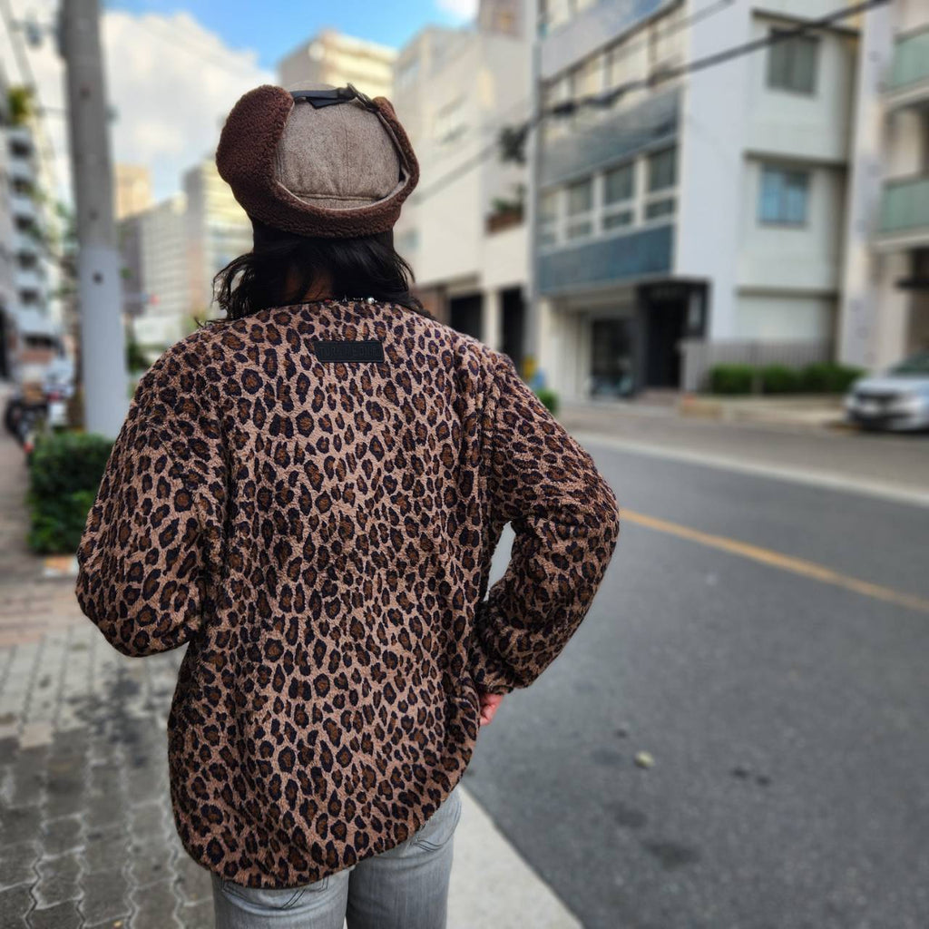 レオパードボアフリースJKT 126-641（カラー：BROWN）
