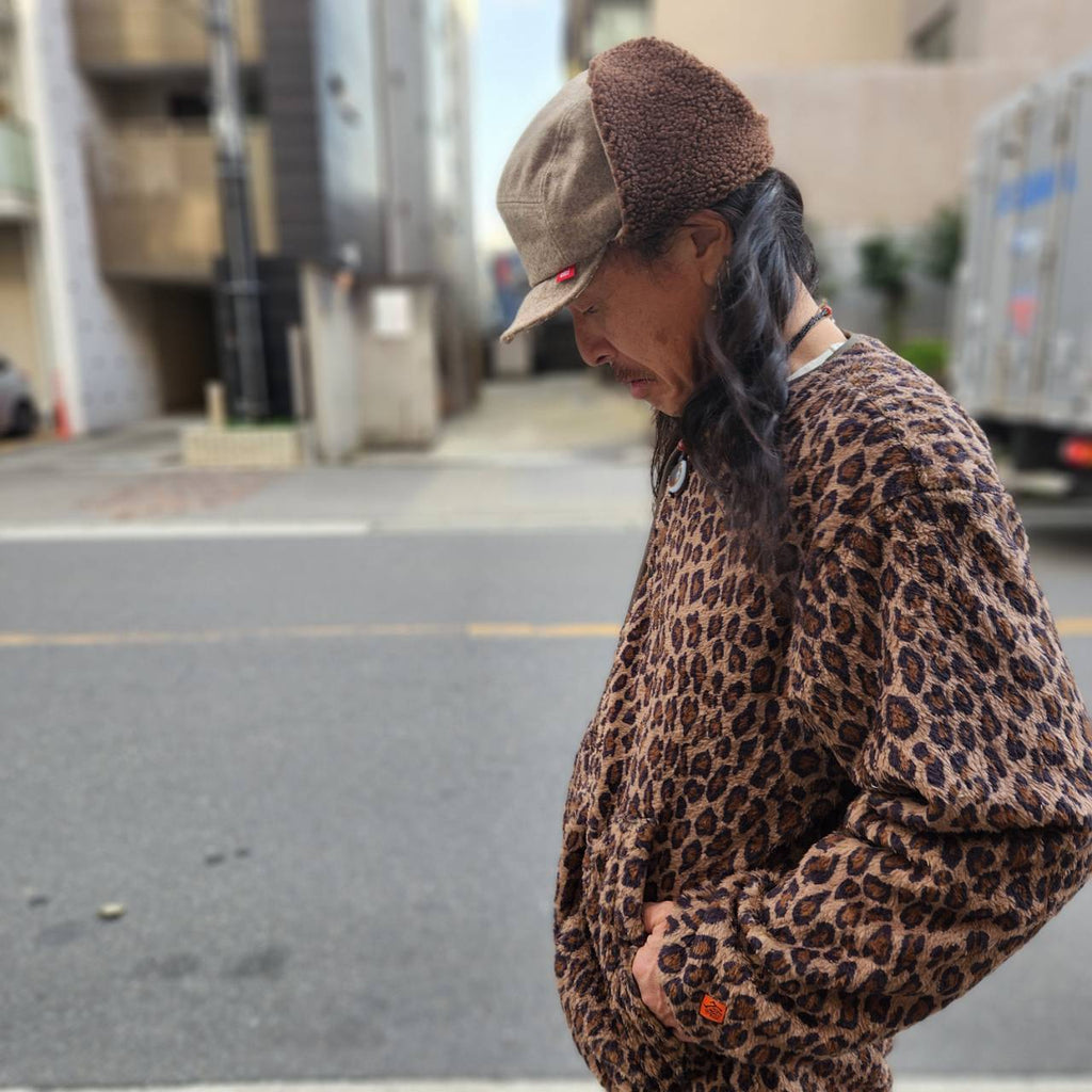 レオパードボアフリースJKT 126-641（カラー：BROWN）