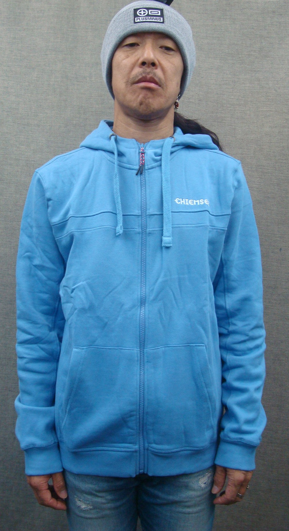 MEN HOODED SWEAT JACKET 00017685（カラー：18-4033 BLUE JASPER）