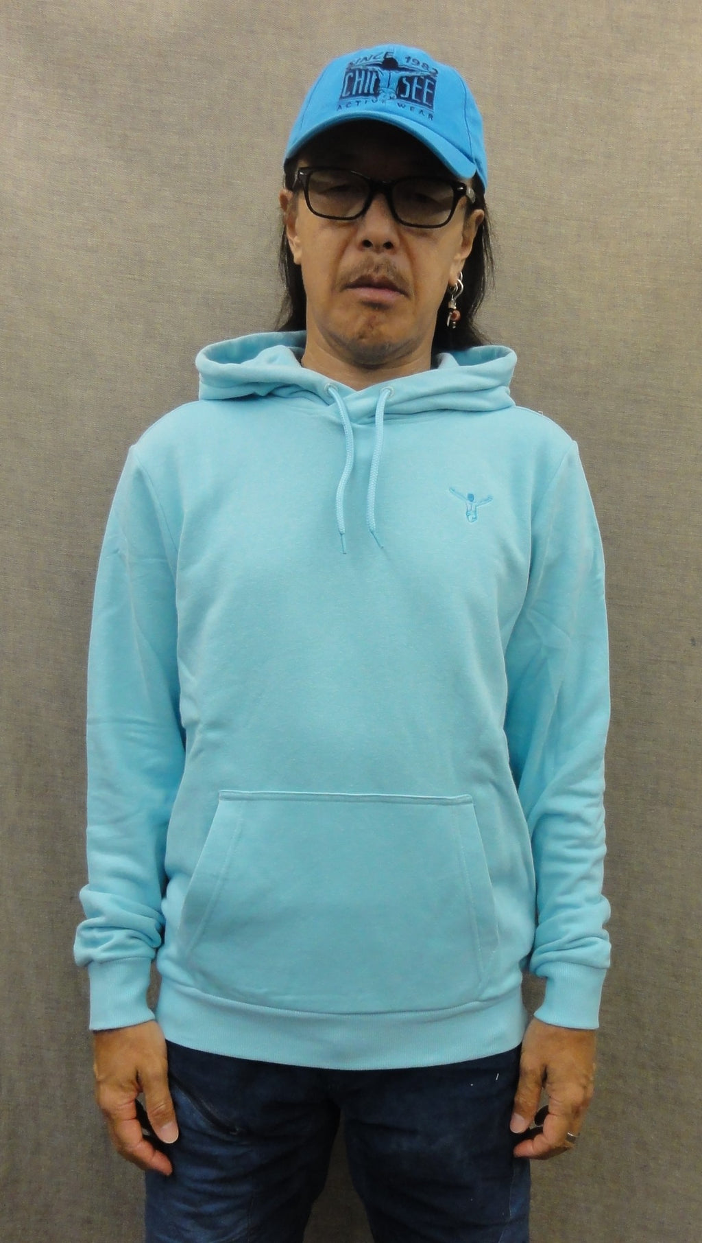MEN HOODED SWEAT SHIRT 3326003（カラー：13-4307 TROPICAL BREEZE）
