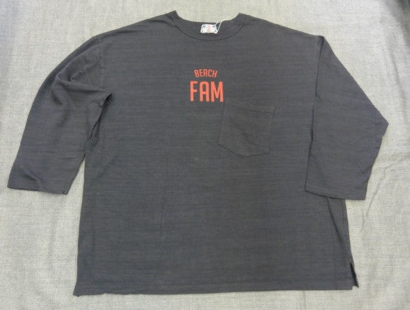 FAM Y-1014B(ビッグポケットTシャツ) UNISEX(男女兼用)ワンサイズのみ(カラー：スミクロ) 日本サイズ