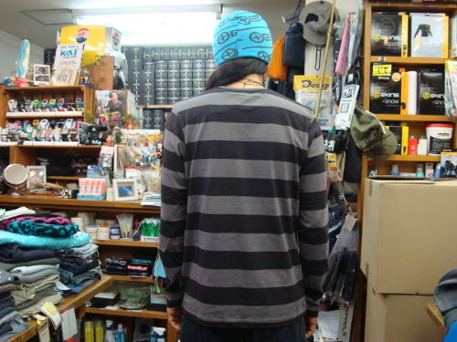 BASIC LS STRIPE（カラー：650 MOCCA GREY）サイズ：XXL（EUサイズ）