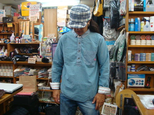 プルオーバー L/S シャツ 312-025（カラー：WASHED BLUE）サイズ：M（日本サイズ）