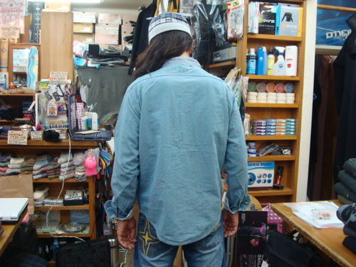 プルオーバー L/S シャツ 312-025（カラー：WASHED BLUE）サイズ：M（日本サイズ）