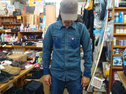 L/S シャツ 312-022（カラー：INDIGO）サイズ：M（日本サイズ）