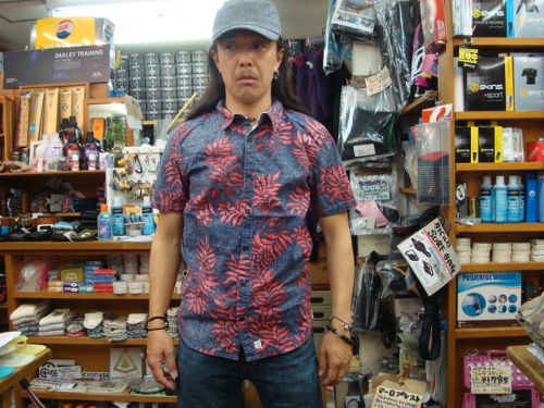 Ｓ／Ｓ　シャツ 312-019（カラー：NAVY(LEAF)）サイズ：M（日本サイズ）