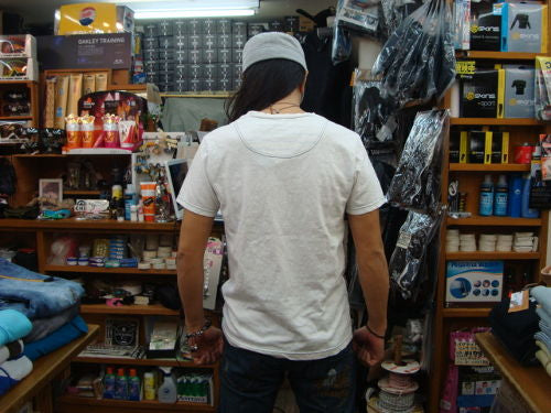 SLIM FIT ポケット S/S TEE 112-062（カラー：WHITE）サイズ：S（日本サイズ）