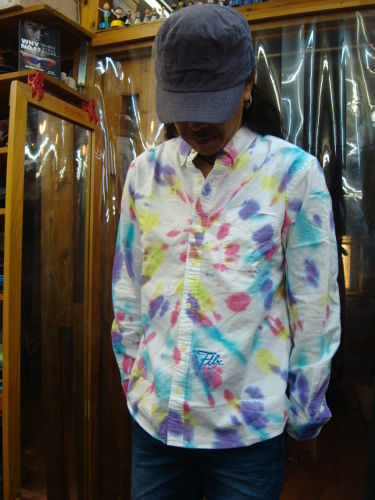 FX13-111 RESORT Tie-Dye Oxford L/S Shirt（カラー：because of summer）サイズ：M（日本サイズ）