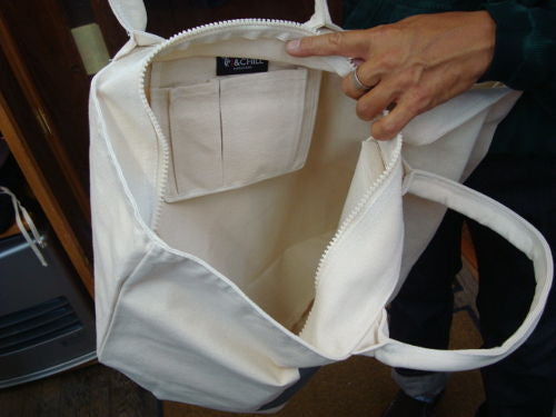 FX14-514 BOX STAR ZIPPER TOTE（カラー：natural）
