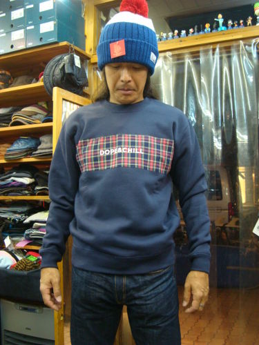 FX14-506 RETRO FUTURE SWEATSHIRT（カラー：navy plaid）サイズ：L（日本サイズ）
