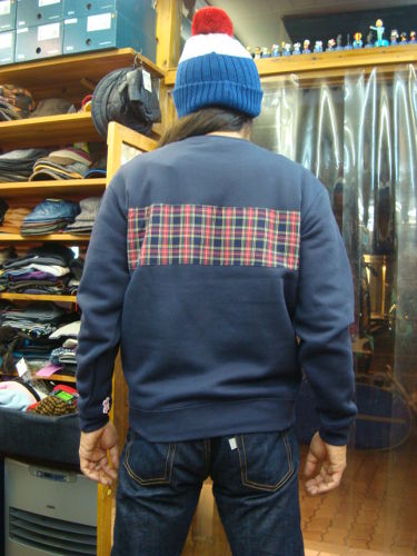 FX14-506 RETRO FUTURE SWEATSHIRT（カラー：navy plaid）サイズ：L（日本サイズ）