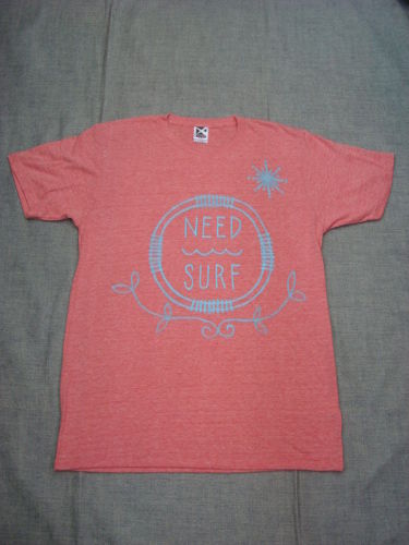 AMS CORP＆Kai surf コラボ S/S Tee 014（カラー：RED）サイズ：XL